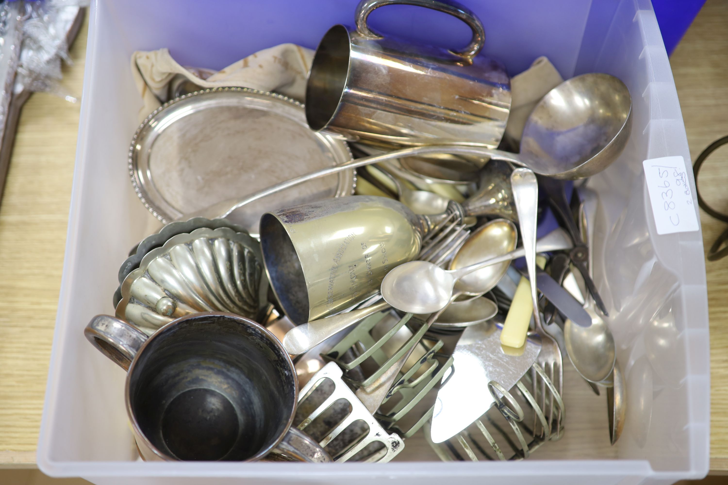 A quantity of mixed plated wares